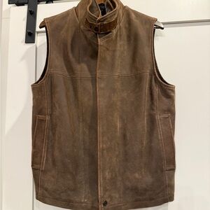 Men's Lone Pine Brown Suede Vest